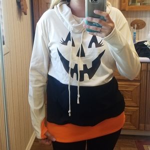 Halloween face hoodie
